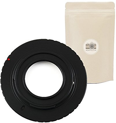 C EOSM - Anello adattatore per obiettivo C Mount C-Mount verso corpo macchina Canon EOS M - 100% in metallo - Messa a fuoco infinito conservata - Adaptout marca francese