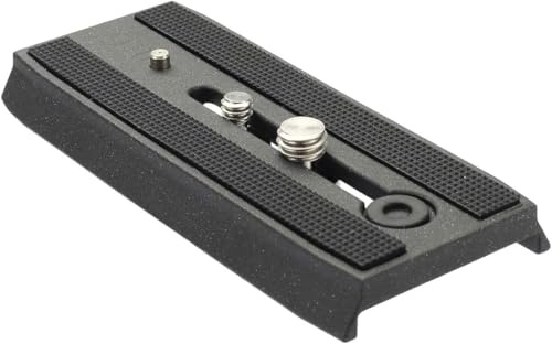 AVELLA Universal Sliding Quick Release Plate Replacement Camera Mount with 1/4 Inch and 3/8 Inch Mounting Screws for V501 V504Fluid Head，Length: 3.54 inches/9CM