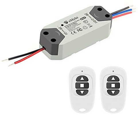 eMylo Smart Wireless RF Motor Controller Schalter RF Relaismodul AC 220V 433Mhz Fernsteuerungsschalter 90V-250V für Rolltor/elektrischer Vorhang/Wasserpumpe Control Motor Vorwärts/Rückwärts