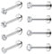 YADOCA 8 Stück Labret Piercing Nasenstecker für Damen Herren 16G Edelstahl Monroe Piercing Knorpel Tragus Front Helix Ohrring Piercing Schmuck Nasenpiercing 6mm 8mm 10mm
