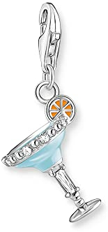 Thomas Sabo Charm Pendant Cocktail Blue 925 Sterling Silver, Cold Enamel