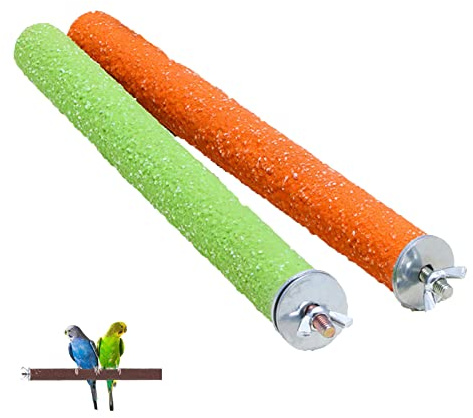 zalati Lot de 5 perchoirs en quartz pour cage à oiseaux - Couleur aléatoire