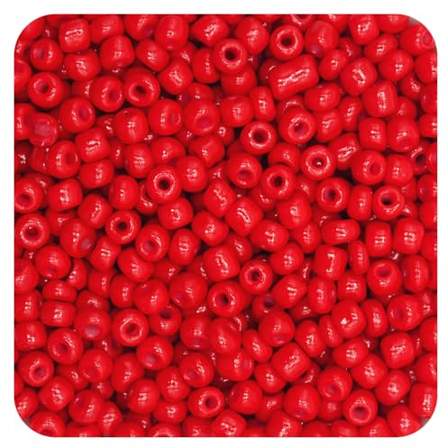 4mm Beads for Jewelry Making, 1000 Pcs Pony Beads Bulk for DIY Bracelet Earring Necklace Craft Supplies (Red)