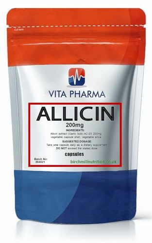 VITA PHARMA Allicin Extract 200mg 365 Capsules | Daily Immune & Heart Health Support
