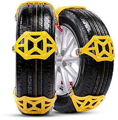 HSYJZSMY Für BMW I4 G26 2021-2023,4pcs Reifen Schneekette Anti Rutsch Einstellbare Ketten Reifen Rad Auto-Sicherheits-Reifenketten