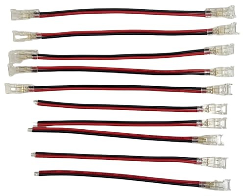 Amefil Kit de conector de cinta COB de 2 pines 5 mm LED con conector sin costuras y conector COB doble cable de extensión