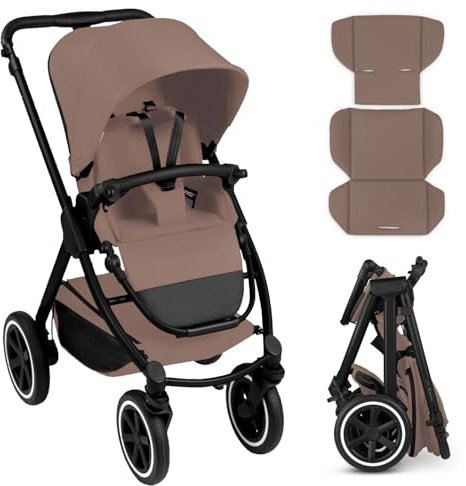 ABC Design Buggy Samba 2 mit Sitzeinlage | Sportwagen mit wählbarer Blickrichtung und Liegefunktion | klein zusammenklappbar, bis 22 kg - Dark Beige