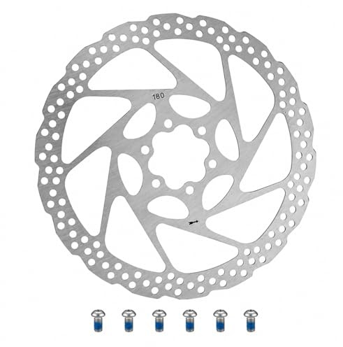 1 Piezas Disco de Freno Bicicleta 180 mm Acero Inoxidable 1cr13, Distancia Entre Orificios 44 mm Disco de Freno Bicicleta, para Bicicletas de Montaña y Carretera, Fácil Instalación