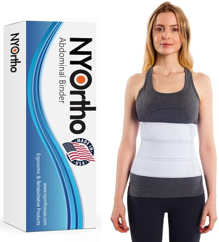 NYOrtho Abdominal Binder Lower Waist Support Belt - Compression Wrap for Men and Women MADE IN USA (45 - 60) 3 Panel - 9