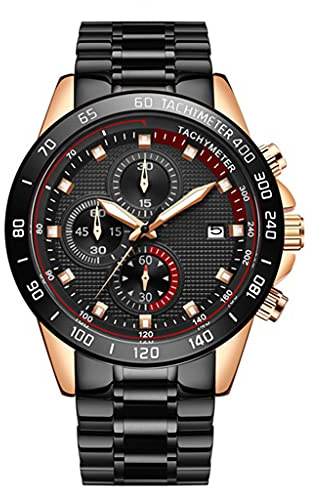 DSJMUY Herrklockor mode automatisk mekanisk klocka tourbillon armband i rostfritt stål lysande sportarmbandsur för man – safirglas armbandsur