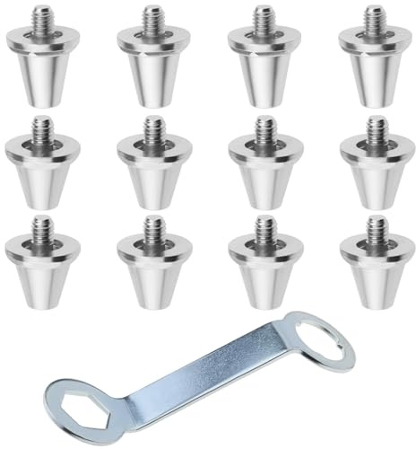 SG Store Lot de 12 crampons de rechange pour chaussures de football compatibles avec Nike, compatibles avec Puma, compatibles avec New Balance en alliage d'aluminium