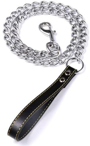 MaoNativey Laisse pour Chien en Métal Robuste, 180cm Chien avec Poignée en Cuir PU Laisse rétractable Robuste pour Chiens pour Petits et Moyens Chiens