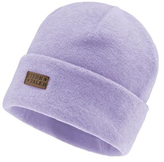 Sterntaler Beanie aus feinem Microfleece - Mädchen Mütze mit Umschlag - Übergangsmütze - Lavendel, 57