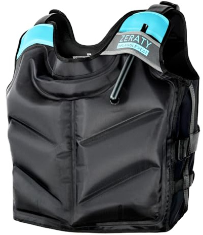 Zeraty Inflatable Snorkel Vest - Portable Snorkel Jacket for Adults 90-220 lbs, Lightweight Buoyancy Aid with Quick Inflation, Ideal for Swimming Boating Paddleboarding Water Sports
