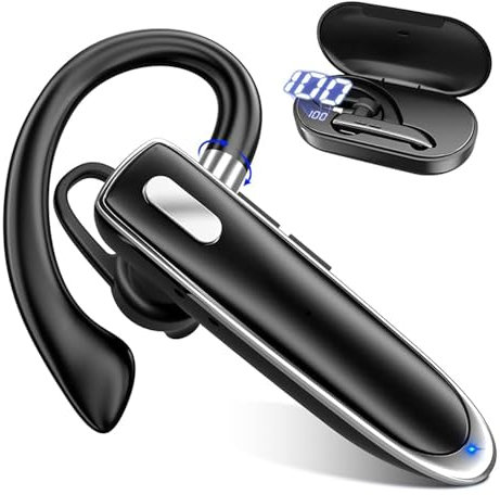 SLuB Casque sans Fil Mono-Oreille, Intra-auriculaire, Bluetooth 5.3, Microphone intégré, Universel pour Oreille Gauche et Droite, appels clairs, Compatible avec iPhone/Android