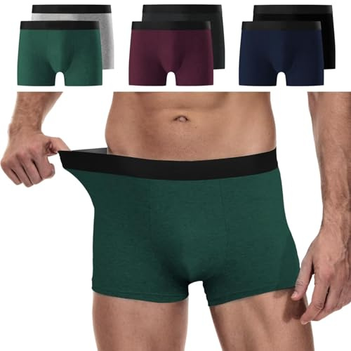 YouShow Mens Boxers 6/12 Pack Mens Underwear Hipsters Cotton Pants Trunks | Mens Underpants, Boxer Shorts Men, Tagless, Anti-Chafe, Soft, Breathable, Combed Cotton, Slim Fit, Multipack, Everyday Wear