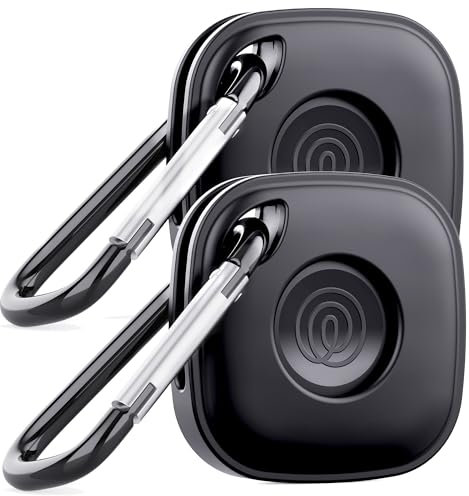 DDJ for Tile Life360 Mate (2024) Bluetooth Tracker Case Keychain 2-Pack, Soft Silicone Cover Holder for Tile GPS Item iTag Finder Accessories with Key Ring, for Pet Tracking, Bags, Kids, Keys, Luggage