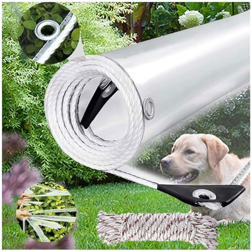 Bâche étanche Transparente avec Oeillet 6.5x9.8ft, 0.35mm Epaisse Multifonction PVC Protection Baches, pour Piscine, Jardin, Voiture, Mobilier, Inclure Corde et Serre-câbles (2x3m)