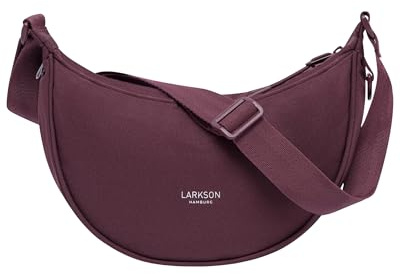 LARKSON Borsa a Tracolla Donna Rosso - Solveig Small - Borsetta Mezzaluna - Borse a Spalla Piccola Elegante e Casual - Regolabile Marsupio alla Moda - Impermeabile