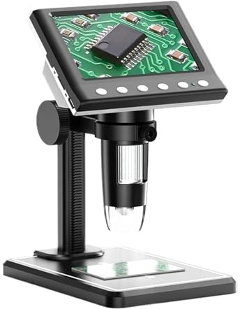 Bärbar. 4,3-tums LCD Digitalt Mikroskop 1000X USB-mikroskop Lödmikroskop Mikroskop