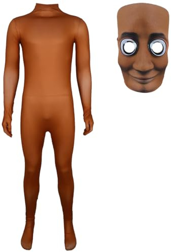 YuanDiann Barn, italiensk brainröd, utklädnadsdräkt, Tung, Tung, Sahur overall med mask, uppblåsbar klubba för halloween, karneval och fest, pojkar, flickor, outfitset 1# + mask 160