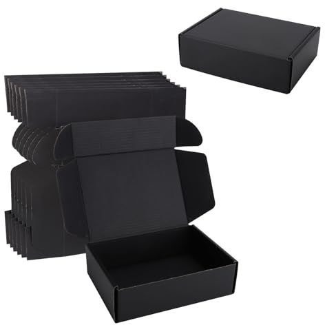 6 Pezzi Scatole Cartone, 17x12x5cm Scatola per Spedizione | Scatola di Cartone Ondulate per Trasloco e Imballagio, Facile Assemblaggio
