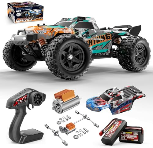 Macchina Telecomandata 1:18 4WD 40 km/h Fuoristrada 4x4, Macchina Radiocomandata con 2 Batterie 7.4V 1300mAh, ESC Impermeabile 2.4GHz, Doppia Carrozzeria, Trasmissione in Metallo per Adulti e Bambini