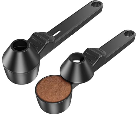 Dosatore caffe, Cucchiaini da Caffè con Imbuto, Cucchiai dosatori per caffè macinato, per riempire capsule ricaricabili, Cucchiaio dosatore a manico lungo