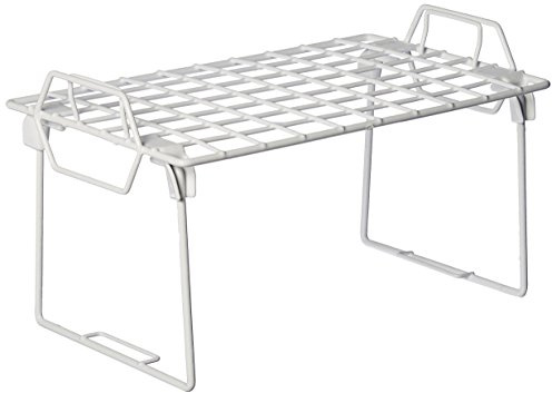 Whitmor Wire Grid Stacking Shelf Small, White