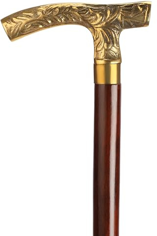Bastón De Madera con De Vintage Antiguo Formal Estilo Fritz Manejar Hecho A Mano Ligero Decorativo Regalo Ideal para Hombres Mujeres Y Mayores Adultos 36 Pulgadas