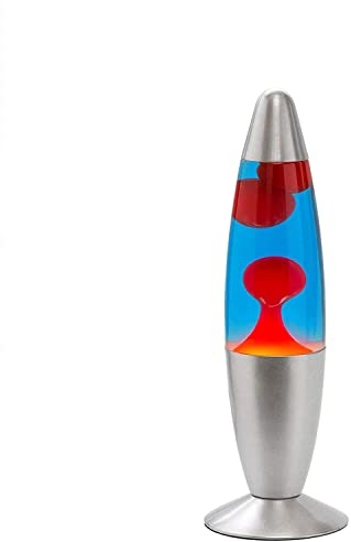 ROCKING GIFTS Tischleuchte Lava 35 cm Blau-Rot mit Schalter, inkl. E14 Leuchtmittel, Plasmalampen, Magma, Medusa Colours