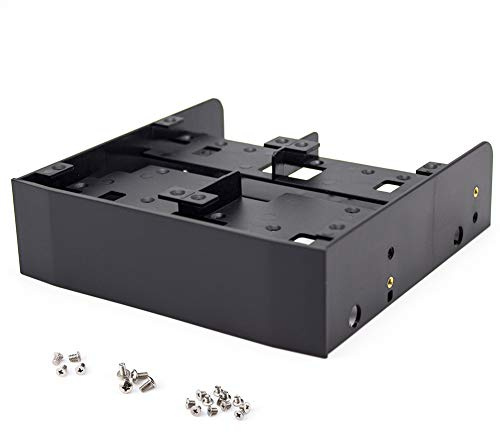 KIMISS 12.7Mm Sata 2Nd Ssd Hdd Hard Drive Caddy For Cd Dvd Rom Optical Bay Multiple Internal Black Engineering Plastics Oimaster 2.5 3.5 To 5.25 Floppy Computer Mounting Bracket