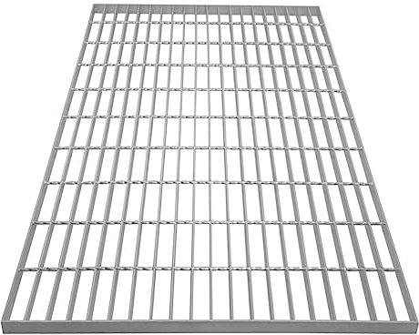 Grille Caillebotis Acier Galvanisé 1000mm x 700 mm - Min 260gr/m² Maille 32 x 100mm Grillage Revêtement Sol Passerelle Passage Voiture - Capacité 700KG - Résistant à la Corrosion EN ISO 1461