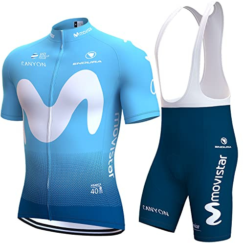 assocauicy Conjunto Ciclismo Hombre,Maillot Transpirable y Cómodo Pantalones Cortos Acolchados 3D para Hombres En Verano