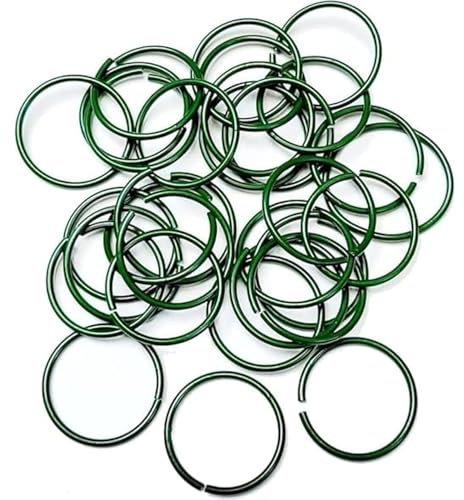 ZOPPER 100 Garten-Pflanzenringe, wiederverwendbar, grün, kunststoffbeschichtet, Twisty Ties zur Sicherung von Pflanzen, Reben und Stängeln, für Innen- und Außenpflanzen