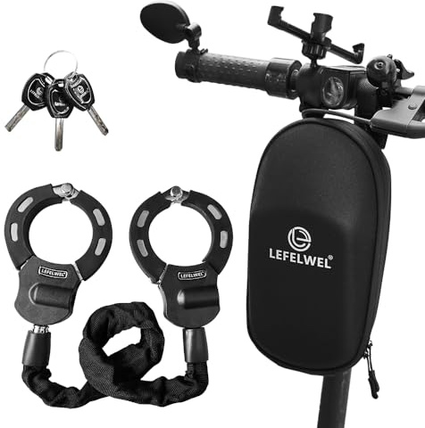 Electric Scooter Locks Anti Theft，Bike Chain Lock with Bag，Best Lock for Electric Scooter Xiaomi Segway Accessories