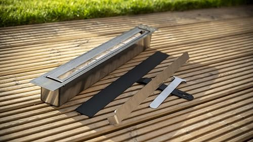 Bio ethanol burner firebox container fire with wool insert adjustable lid option 0.75l - 530 mm.