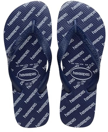 Havaianas Top Logomania Essential Unisex Adults FlipFlop Navy Blue 8.5/9 UK