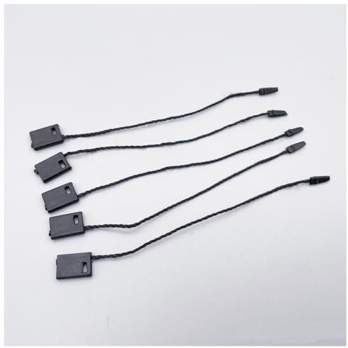 SMTCM 990 STK Hängeetiketten Nylonschnur mit Schnappverschluss Sicherheitsfäden zum Anbringen Loop Pins Sicherheit Etiketten Befestigung Kleidung Tag Seil Tags String für Preisschild Schmuck 10cm
