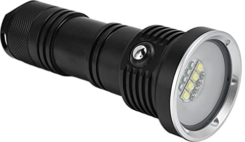 Dyklampa 10000LM 12LED Ficklampa IP68 Aluminium med 3 Ljusfärger för Dykfiske