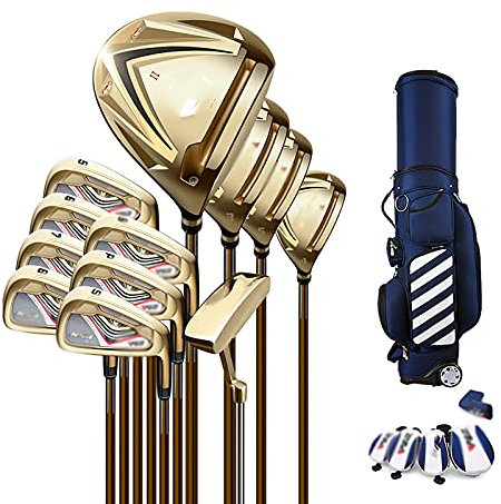 Set completo di mazze da golf da uomo con borsa standard per palline, mazze da destra per principianti, set completo con asta in carbonio
