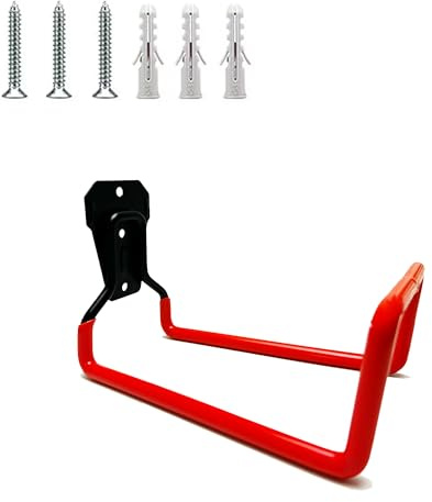 NovaNox® Schlauch Halterung Schlauchhalter Schlauchhalterung schwarz/orange - ideal für Gartenschläuche, platzsparend, minimalistisch und inkl. DREI Schrauben und DREI Dübeln (Orange)