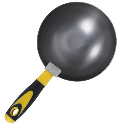 KiBcsLic Cubo de cemento con mango ergonómico, resistente, para mortero, cuenco de cemento de acero al carbono, para, yeseros y paisajismo de jardín.