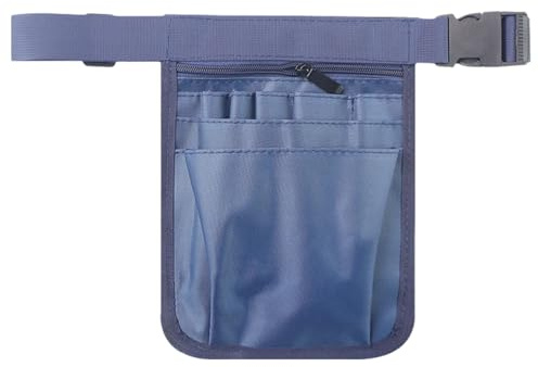 Aislor Server Waist Pouch Restaurant Waiter Waist Organizer with Adjustable Belt Utility Money Bag Server Apron Storage Bag Navy Blue One Size