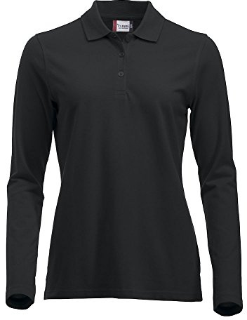 Clique Clothing, maglia a maniche lunghe classica in cotone, da donna, vestibilità moderna, da XS a XXL Black Large