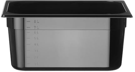 HENDI Recipiente Gastronorm 1/2 - PC - Negro - 9.5 L - 325x265x(H) 150 mm