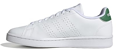adidas Advantage Shoes, Zapatillas de Tenis Hombre, Cloud White/Cloud White/Green, 40 2/3 EU