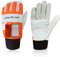 Intra-FIT Chainsaw Gloves Saw Protectionon on Left Hand Back, Cut-resistance Gloves EN ISO 11393-4, CLASS 0, EN 388: 3133X, Cowleather Palm