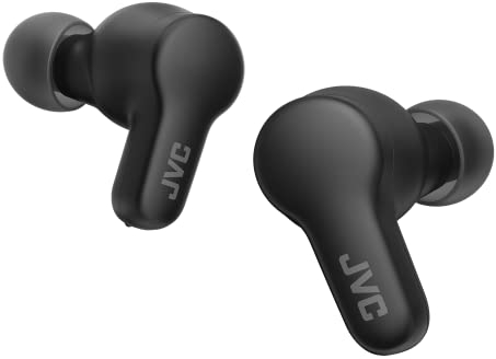 JVC Auriculares Inalámbricos Bluetooth Deportivos | Control Táctil | 3 Modos de Sonido | 24h de Batería | Bluetooth 5.3 | Almohadillas 4 Tallas XL a S | Resistente a Salpicaduras | Negro - HA-Z77T