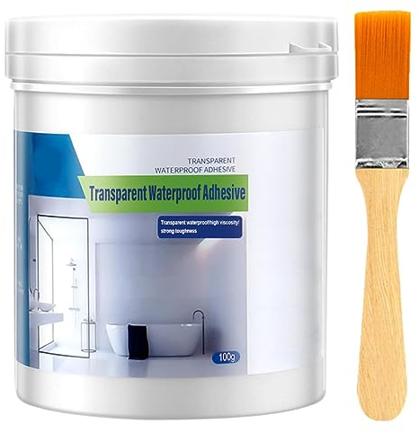 Transparent Wasserdicht, 2023 Neu Jaysuing Invisible Waterproof Agent, Transparenter Wasserdichter Klebstoff, Prämie Wasserdichte Isolierversiegelung Dichtmasse für Badezimmer Toilette Fliesen (100g)